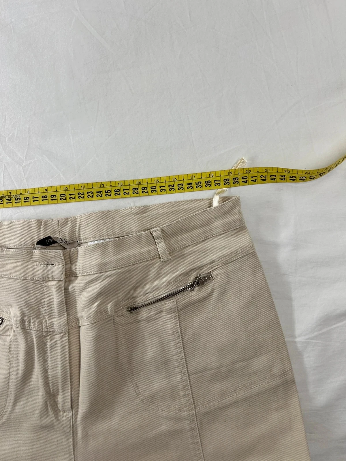 Beige crème rechte jeans lewinger – photo 7
